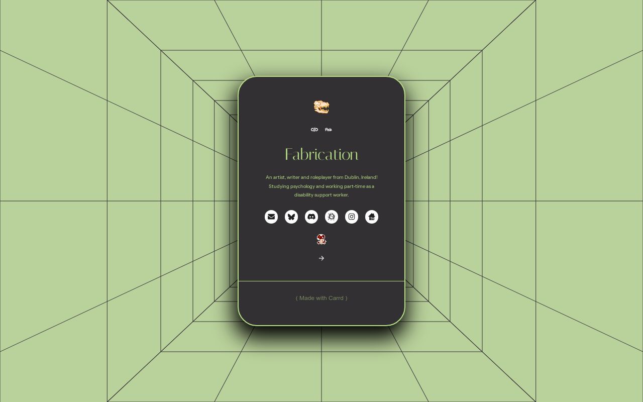 Carrd profile picture for @fabrication